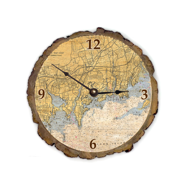 Darien, CT  - Wood Clock