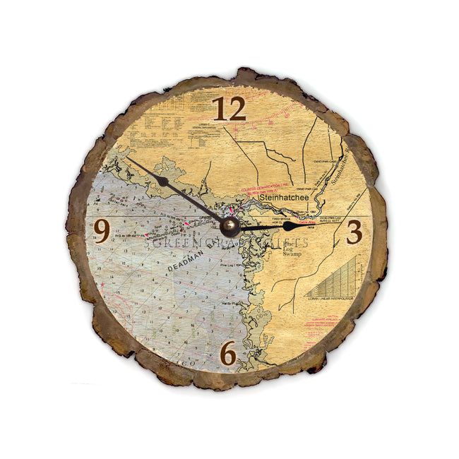 Steinhatchee, FL- Wood Clock