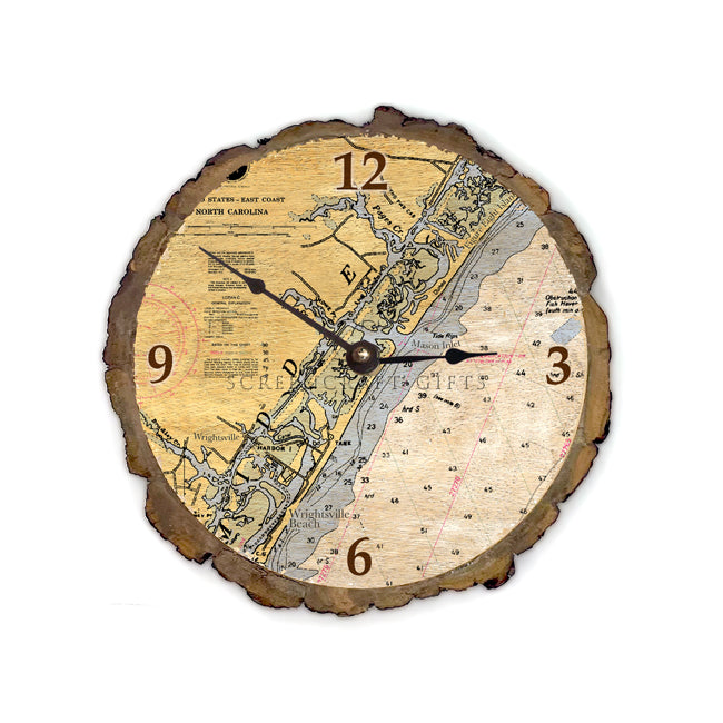 Wrightsville Beach, NC - Wood Clock