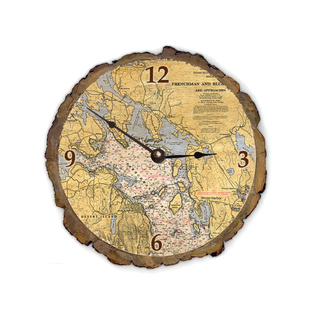 Frenchman Bay, ME- Wood Clock