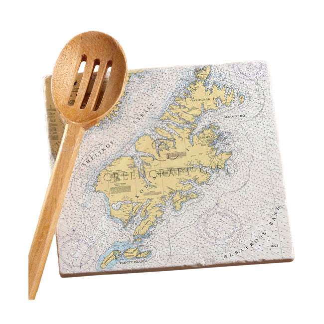 Kodiak Island, AK - Marble Trivet