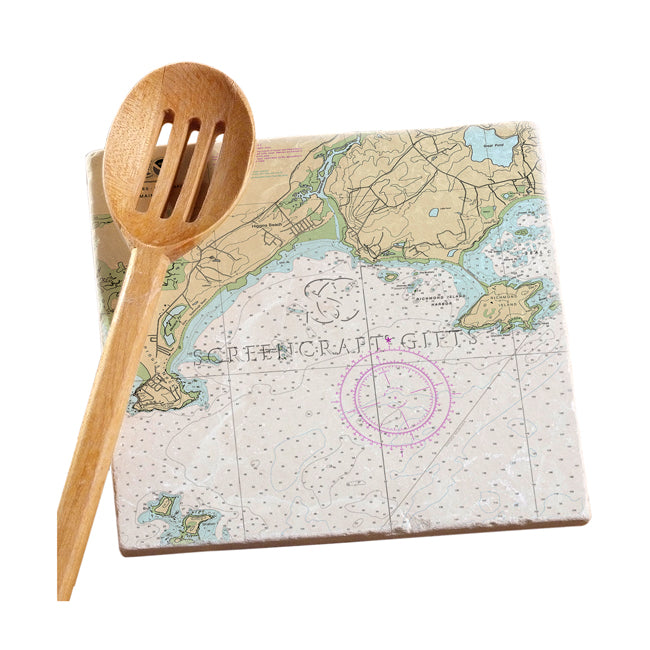 Scarborough, ME  - Marble Trivet