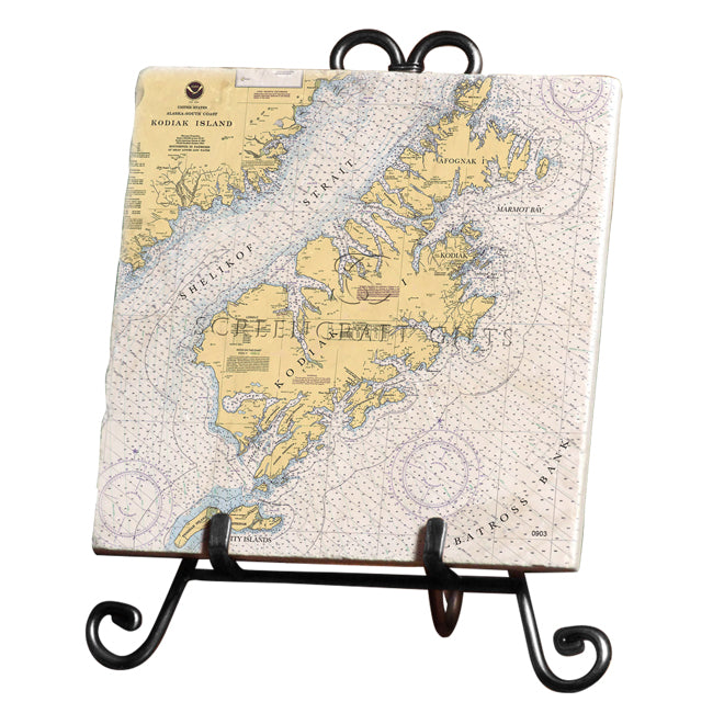 Kodiak Island, AK - Marble Trivet