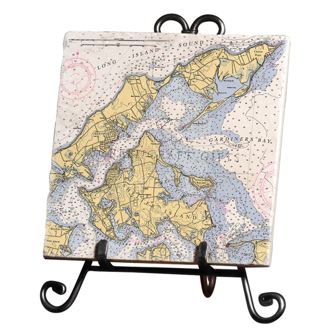 Gardiners Bay, NY - Marble Trivet