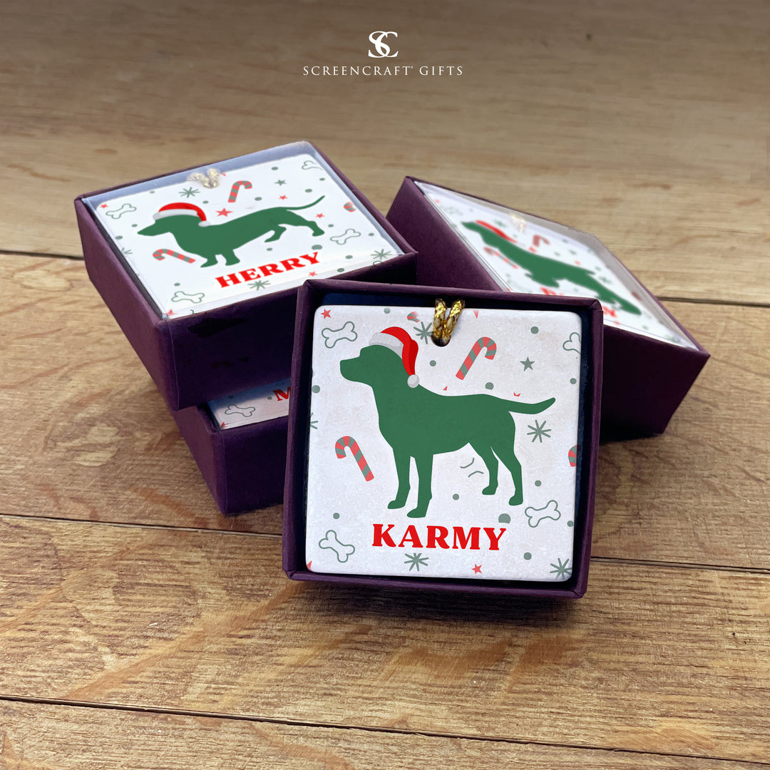 Love Your Pup - Personalized Marble Ornament