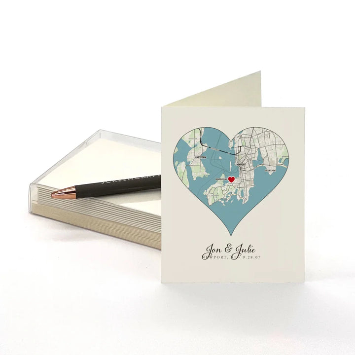 Custom Heart Map - Notecards