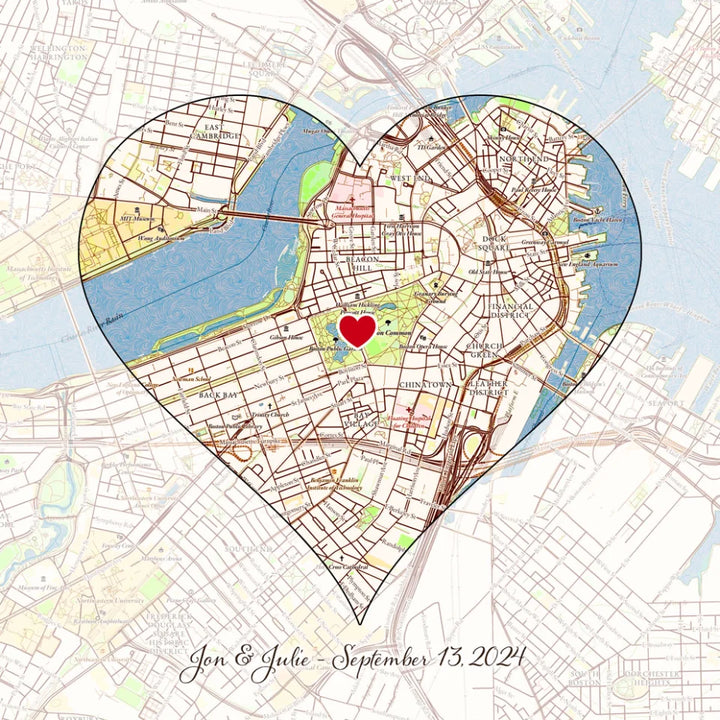 Custom Map Gift Design Lab - Heart Map