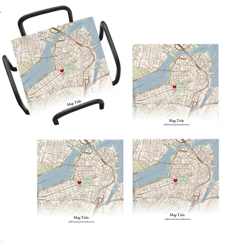 Custom Map Gift Design Lab - Marked with a Heart