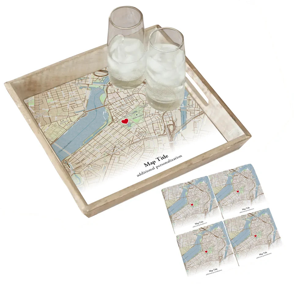 Custom Map Gift Design Lab - Marked with a Heart