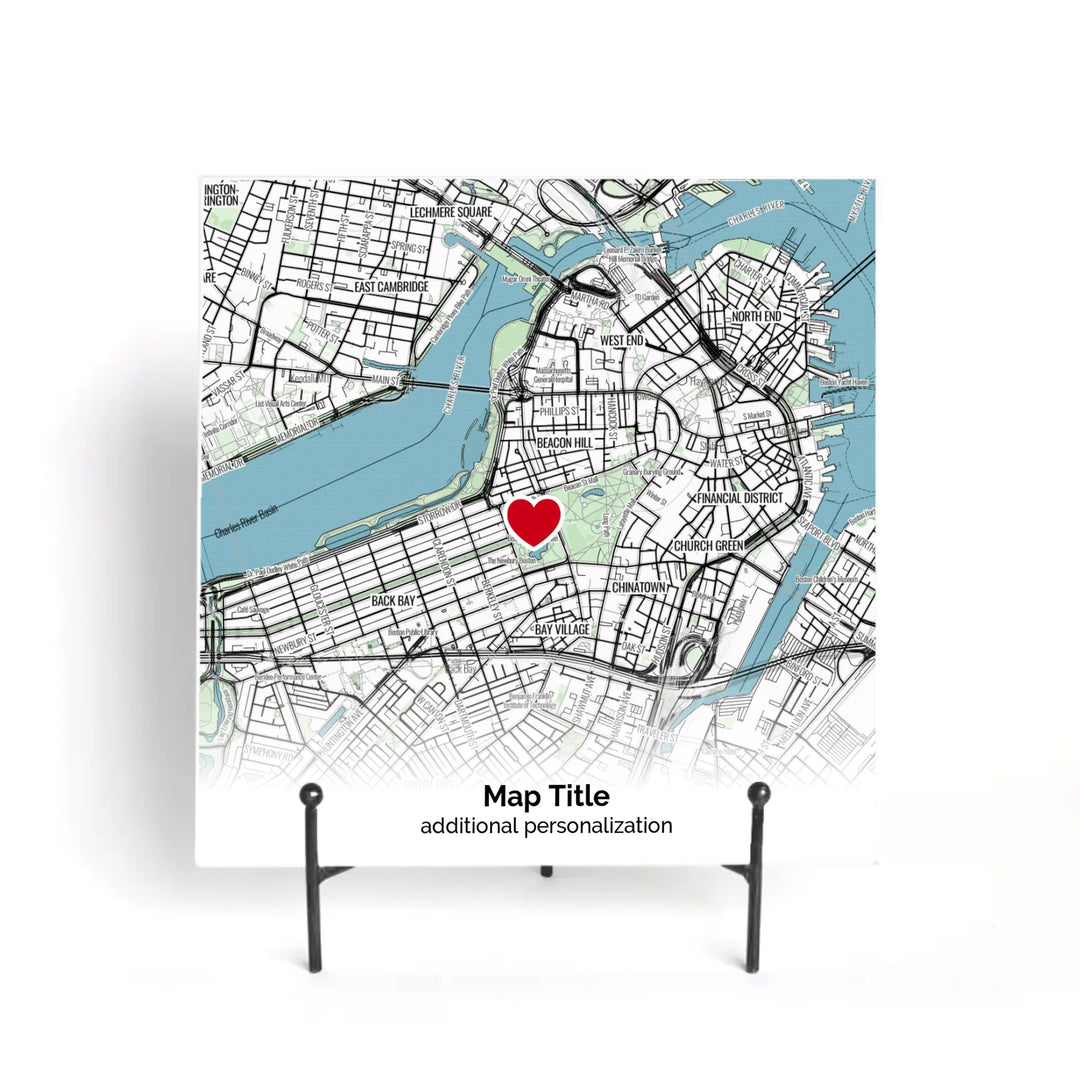 Custom Map Gift Design Lab - Marked with a Heart