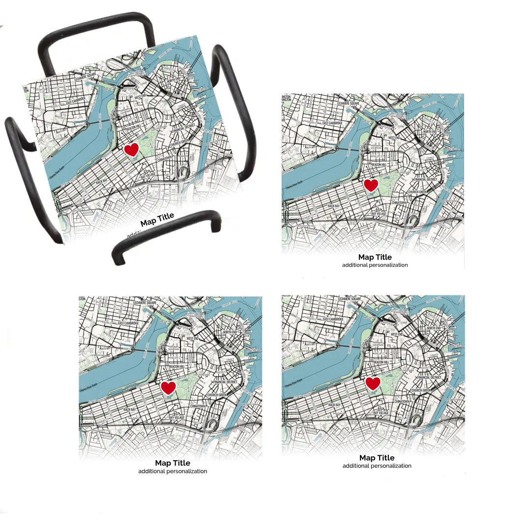 Custom Map Gift Design Lab - Marked with a Heart