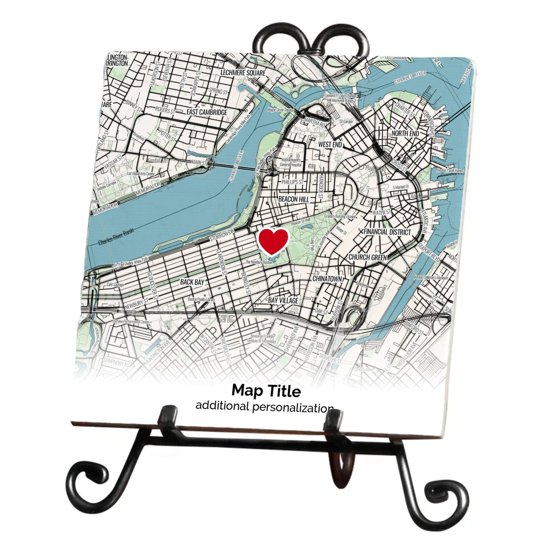 Custom Map Gift Design Lab - Marked with a Heart