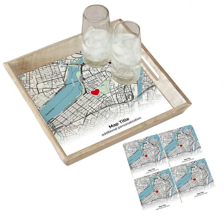 Custom Map Gift Design Lab - Marked with a Heart