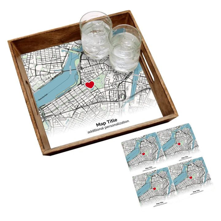 Custom Map Gift Design Lab - Marked with a Heart