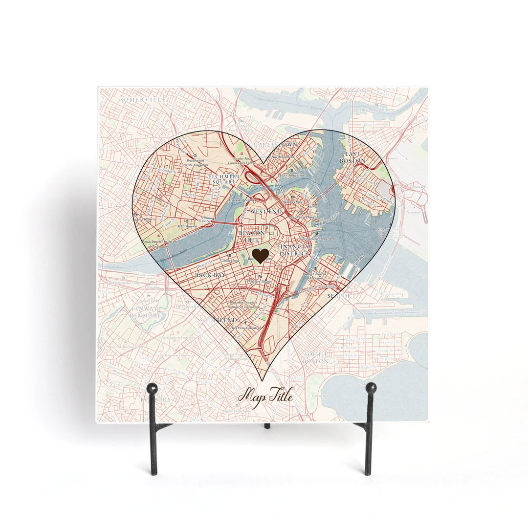 Create Your Own Map Gift - Heart Shaped Map