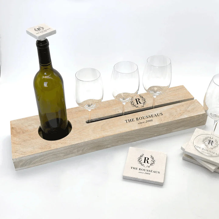Monogrammed Wine Lover's Gift Set