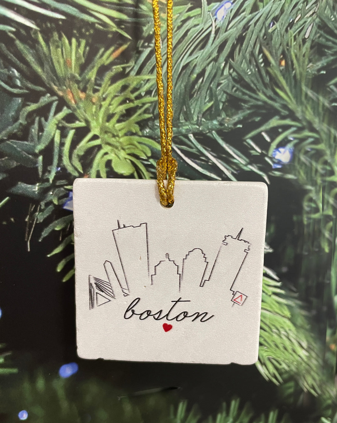 Boston Skyline - Marble Ornament