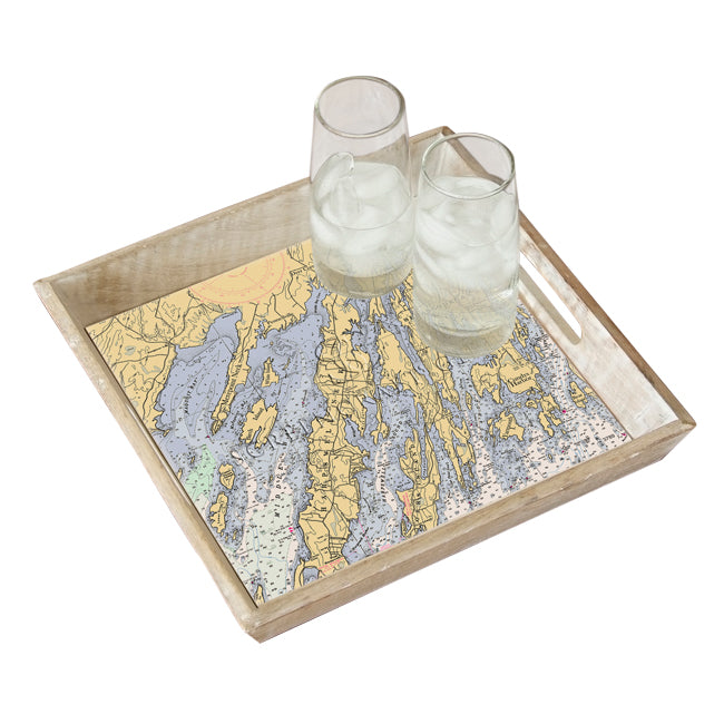 Harpswell, ME- Wood Serving Tray