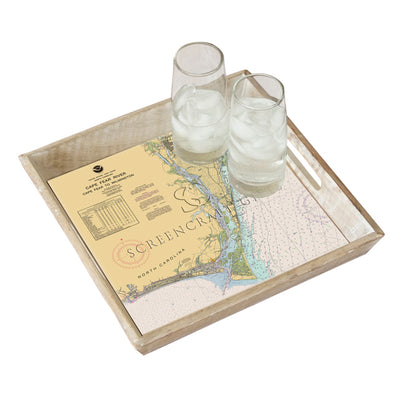 Cape Fear, NC - Wood Serving Tray