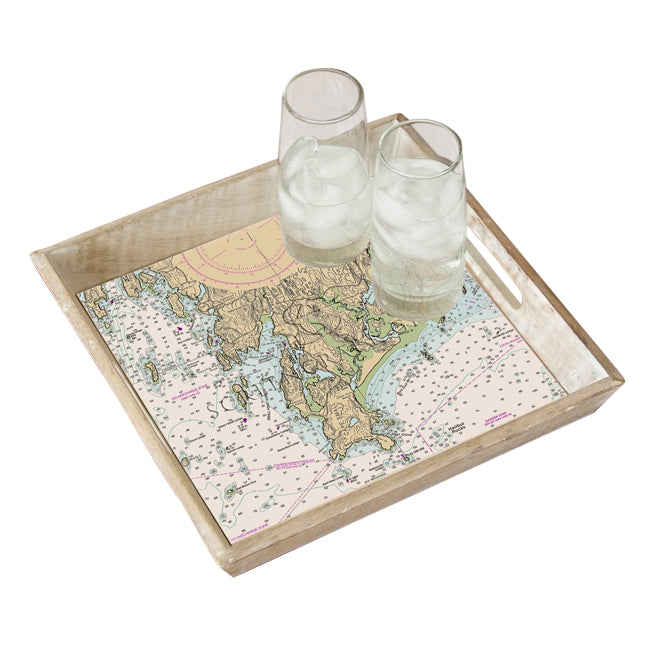 Cape Small, ME - Wood Serving Tray