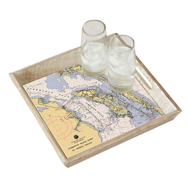 Roanoke Island, NC - Wood Serving Tray