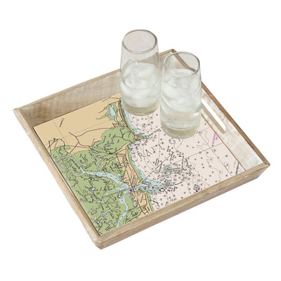 Hampton, NH  - Wood Serving Tray