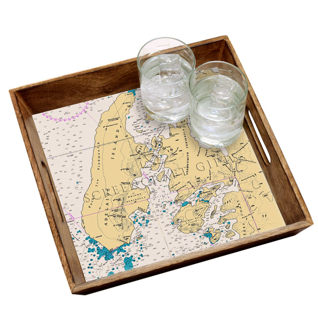 Adelaide Island, Antarctica - Wood Serving Tray