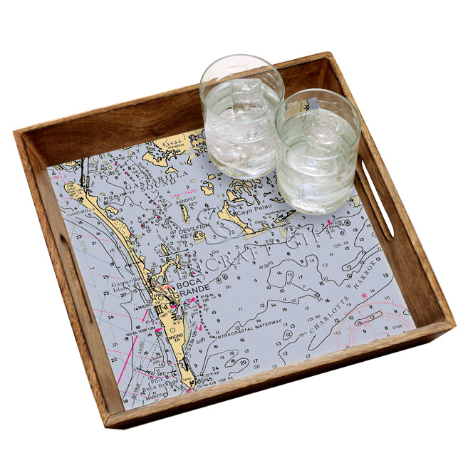 Boca Grande, FL- Wood Serving Tray