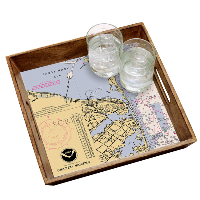 Sandy Hook, NJ - Wood Serving Tray