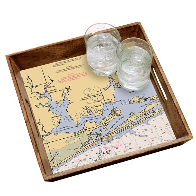 Orange Beach, AL - Wood Serving Tray