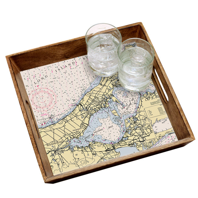 Peconic Bay, NY - Wood Serving Tray