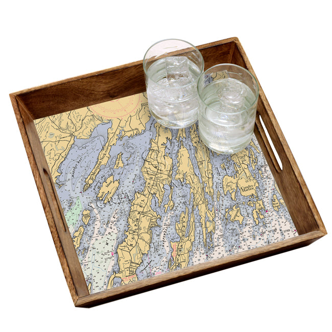Harpswell, ME- Wood Serving Tray