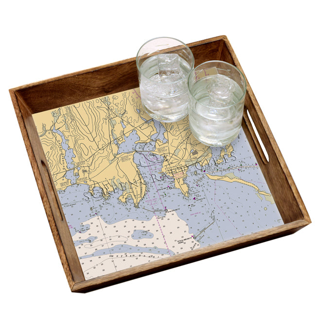 Stonington, CT - Wood Serving Tray