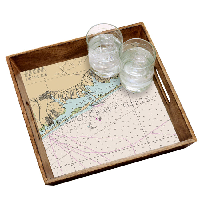 Moriches Bay, NY - Wood Serving Tray