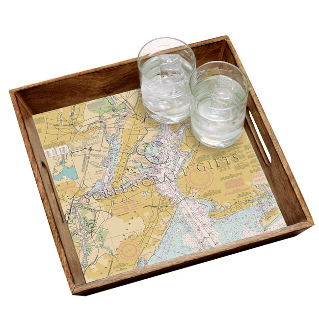 Jersey City, NJ - Wood Serving Tray