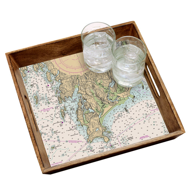 Cape Small, ME - Wood Serving Tray