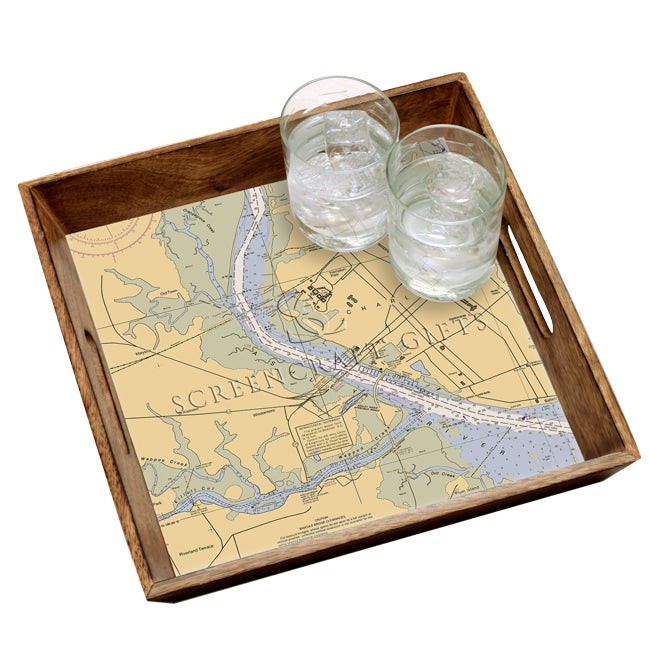 Ashley River, SC- Wood Serving Tray