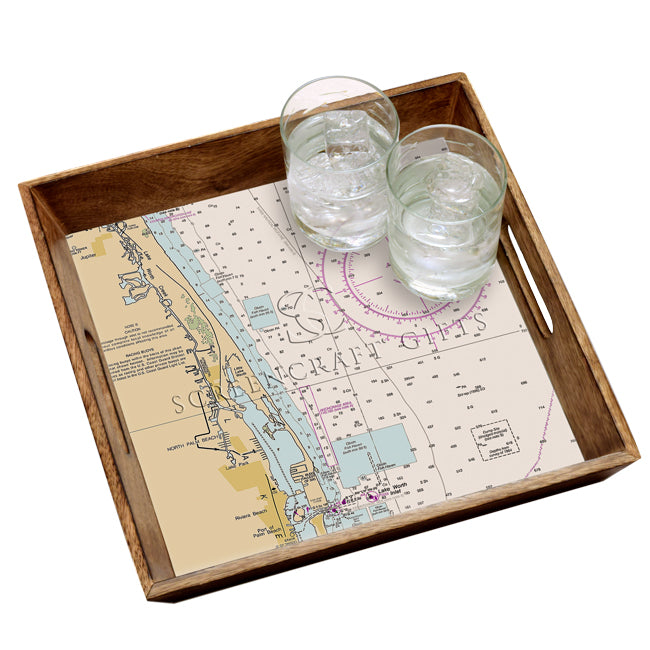 North Palm Beach, FL - Wood Serving Tray