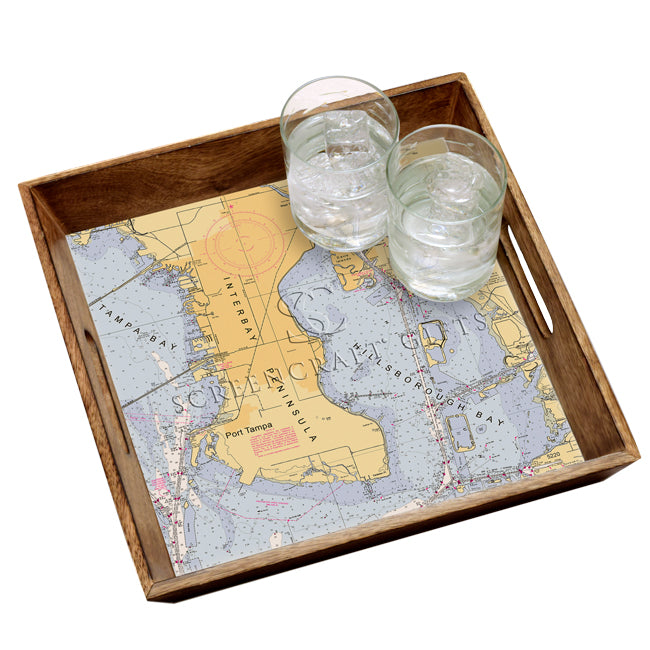 Tampa Bay, FL- Wood Serving Tray