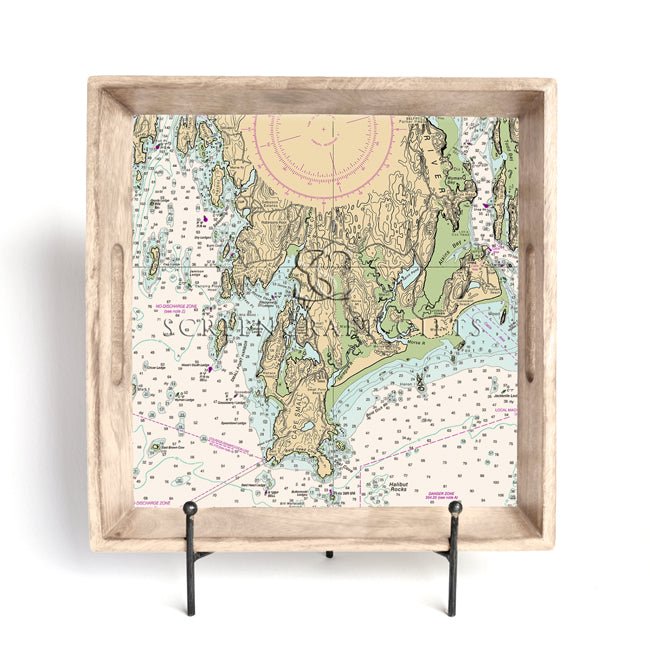 Cape Small, ME - Wood Serving Tray