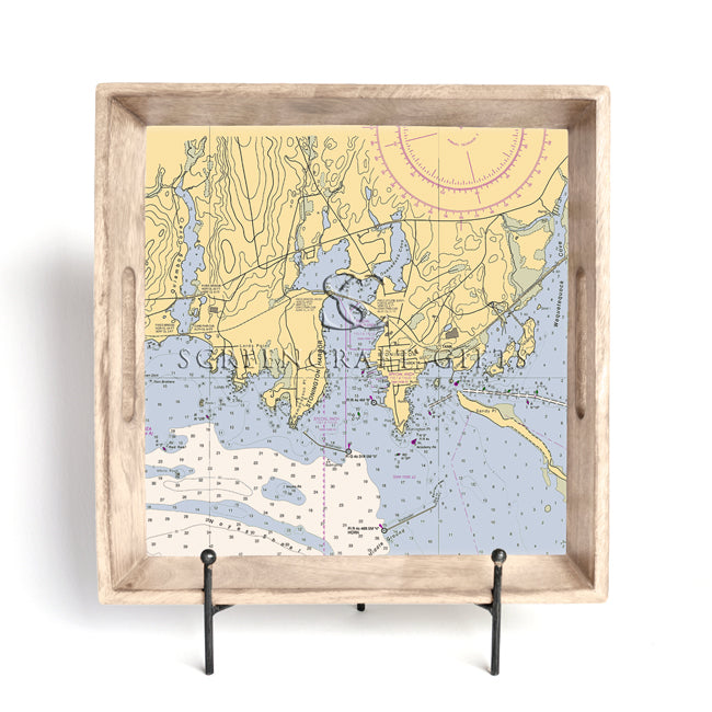 Stonington, CT - Wood Serving Tray
