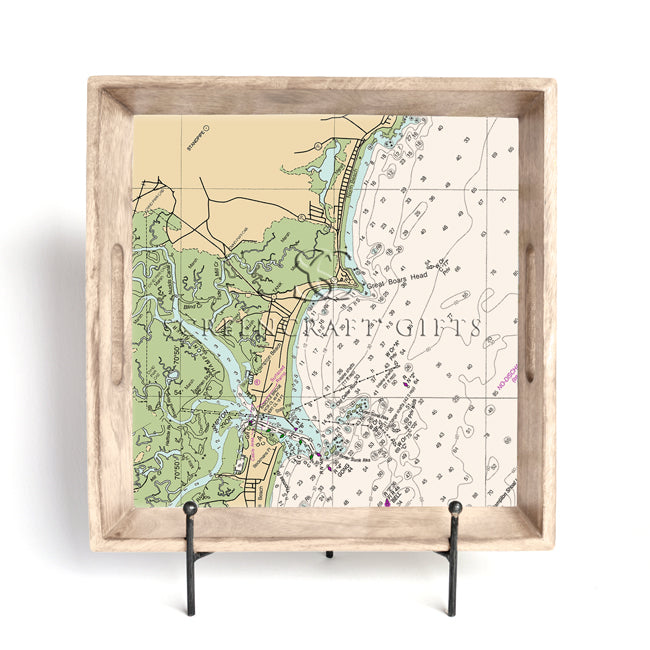 Hampton, NH  - Wood Serving Tray