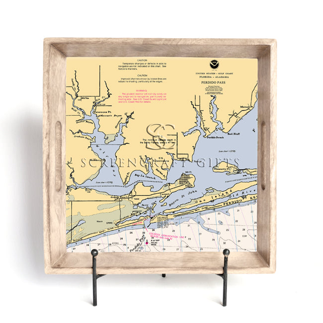 Orange Beach, AL - Wood Serving Tray