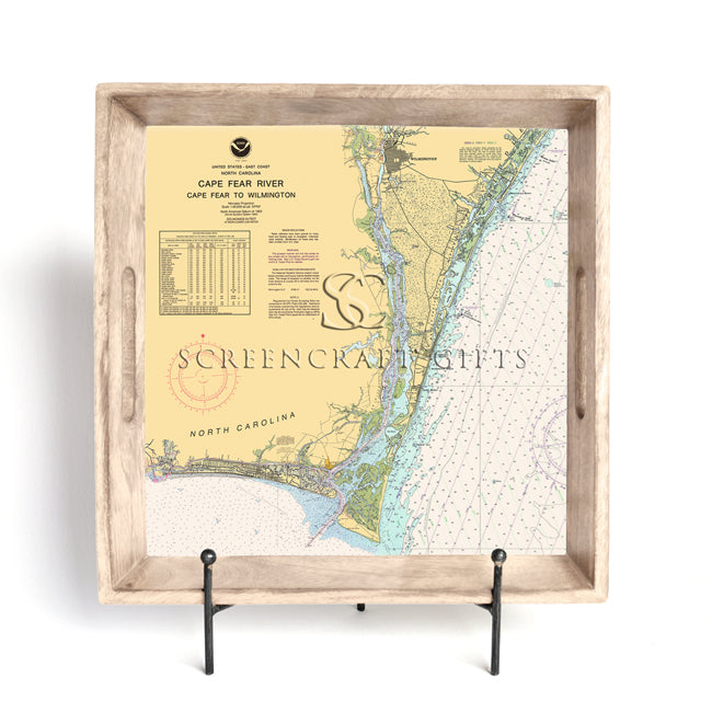 Cape Fear, NC - Wood Serving Tray