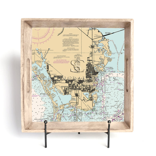 St. Petersburg, FL- Wood Serving Tray