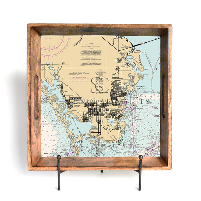 St. Petersburg, FL- Wood Serving Tray
