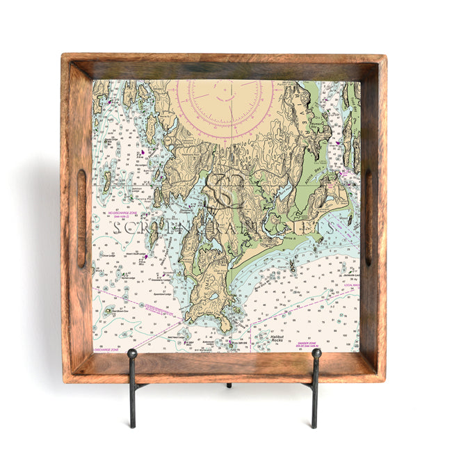 Cape Small, ME - Wood Serving Tray