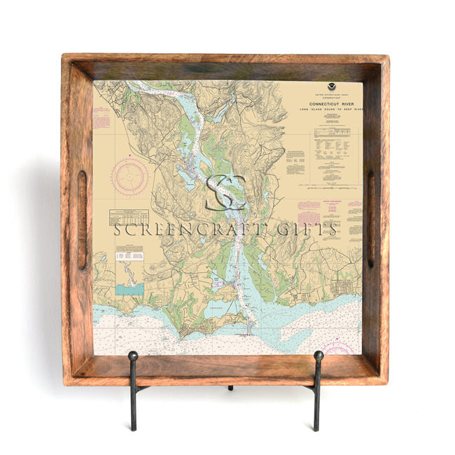 Connecticut River- Wood Serving Tray
