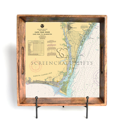 Cape Fear, NC - Wood Serving Tray