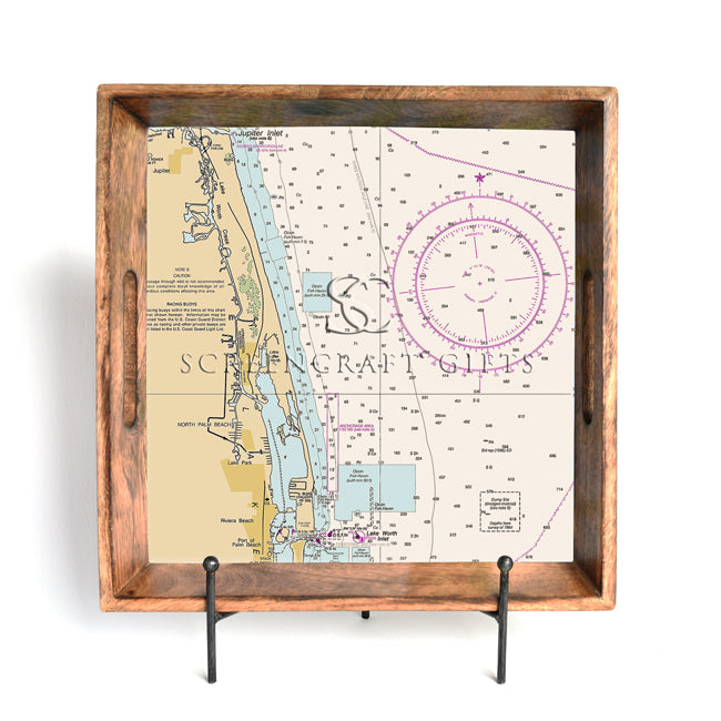 North Palm Beach, FL - Wood Serving Tray